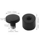 12 Pcs Black 1 Inch x 1 Inch Standoff Screws, Stainless Steel Standoff Screws Standoff Mounting Hardware, Acrylic Sign Standoffs Small Glass Spacers for Hanging Picture Photo, DX240408-693