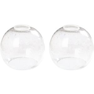 Clear Seeded Glass Globe Lamp Shades Replacement Lampshade Cover with 1-5/8-inch for Wall Sconce Pendant Lighting G0091