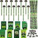 72 Pack Video Game Party Favors Pencil Stationery Set 48 Pcs Pencil with Eraser Party Gift 24 Pcs Game Pattern Mini Spiral Notepad Memo Pad for Back to School Classrooms Reward Prizes