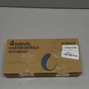 HOLKIE Caster Wheels 3 inch Locking Casters Set of 4, Threaded Stem 3/8" -16 x 1-1/2" (Diameter 3/8", Length 1-1/2") Swivel Heavy Duty Castors Gray