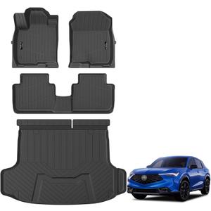 Floor Mats & Cargo Liner Custom Fit for Acura ADX 2025 All Weather TPE Rubber 1st & 2nd Floor Liners Automotive Trunk Mat for Acura ADX 2025 Accessories, Black