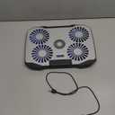 AIMIUZI Laptop Cooling Pad, Gaming Laptop Cooler with 5 Quiet Fans for 12-15.6 Inch, Laptop Cooling Stand with 5 Height Adjustable, 2 USB Ports, Phone Stand