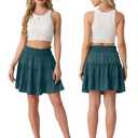 Lepunuo High Waisted Womens Skorts Skirts Boho Casual Flowy Trendy Cute Short Skirt with Pockets