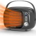 Space Heater, Small Desk Heater with High Output, Safe and Quiet Ceramic Desktop Heating Fan for Home Bedroom Office Desk Indoor Use(Grey)