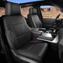 for Toyota Tundra Seat Covers 2022 2023 2024 2025 2026 Custom Fit Full Set, Waterproof & Durable Leather Seat Covers for Car - Black (for SR/SR5 Only, NO Rear Armrests)