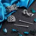 Syhood 6 Pcs Vintage Celtic Hair Accessories Silver Viking Hair Slide Hairpins Celtic Hairs Clips Knot Stick Vintage Metal Barrette Pin Retro Accessories for Women