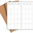 Nokingo 3-Pack Travelers Notebook Calendar, Travelers Notebook Inserts, Undated Traveler Notebooks Monthly, 4.25"x8.25" Traveler Calendar Insert