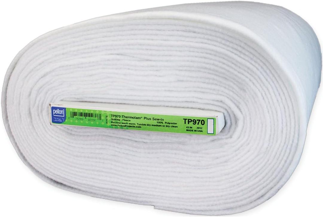 Pellon Thermolam Plus Fleece, 45-Inch by 20-Yard, White