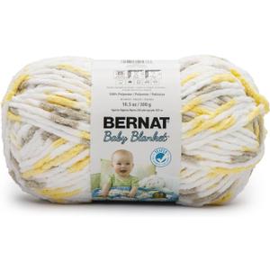 Bernat BABY BLANKET BB Chick & Bunnies Yarn - 1 Pack of 10.5oz/300g - Polyester - #6 Super Bulky - 220 Yards - Knitting/Crochet