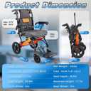 Super Lightweight Portable Transit Travel Wheelchair, Upgraded Folding Transport Wheelchairs (Weight 24lbs) for Adults and Seniors, Come with Telescopic Handle and Travel Bag