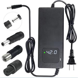 YZPOWER 42V 2A Lithium Battery Charger for 36v 10s Li-ion Battery Pack,36v Smart Power Suppluy Fast Charging with Display Built-in Fan