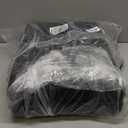 2PC Ottoman with Storage Foot Stool, 17 Inches Folding Storage Ottomans, Leather Upholstered Ottoman Foot Rest with Side Pockets, Suitable for Living Room, Bedroom, Cafe, Black