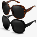 miyya Bug Eye Oversized Polarized Sunglasses Womens, Trendy Retro Sun Glasses for Women 2025, Oversized UV Protection Shades