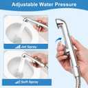 Handheld Bidet Sprayer for Toilet,Adjustable Water Pressure with Bidet Hose for Feminine Wash, Zinc Alloy Muslim Shower Bathroom Bidet Sprayer Set for Baby Wash,Support Wall or Toilet Mount