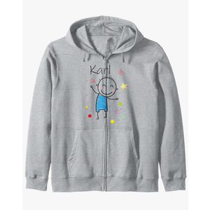 Karl Zip Hoodie (XL, Grey)