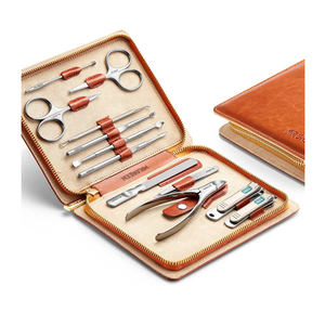 MR.GREEN Manicure Set 12 in 1 Multi-Function Nail Clippers Personal Care Tool Kits Stainless Steel Pedicure Sets with Leather Case Idea Gift (12Pcs Set)