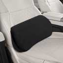 wuyaoyao Lumbar Support Pillow for Car, Memory Foam Auto Seat Lower Back Support Cushion for Back Pain Relief, Ergonomic Comfortable Driving Seat Lumbar Pillow, Universal Car Accessories (Black)