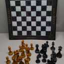 18.5" Large Chess Set for Adults with Zinc Alloy Heavy Chess Pieces Portable Folding Chess Board Travel Chess Set Board Game Gift  Staunton Chess Pieces