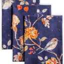 Maison d' Hermine Kitchen Towels Set of 3 100% Cotton 20" x 27.5" Reusable Cloth Tea Dish Towels Absorbent with Hanging Loop for Kitchen Dining Thanksgiving Christmas Decorations (Kelim - Infinity)