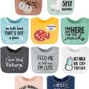 The Peanutshell Baby Boy or Girl Terry Bibs Set of 10-100% Cotton, Soft, Absorbent Baby Bibs, Unisex Toddler Boy or Girl Set, Newborn & Infant - Sunshine