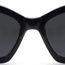 SOJOS Trendy Hexagonal Polarized Sunglasses for Womens Mens,Retro Polygon Shades Designer Inspired UV400 Sun Glasses SJ2307 (Black)