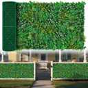 Yangrass Artificial Grass Wall Panels, 40"x120" (33.33 sqft) Boxwood Wall Roll with Tropical Leaves, Faux Greenery Privacy Fence Screen, Grass Backdrop for Outdoor Indoor Garden Birthday Wedding Decor