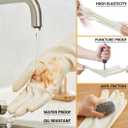 Chemical Resistant Nitrile Gloves Heavy Duty Cleaning Gloves for Household Acid, Alkali, Solvent, Oil Resist, 13" (White, M)