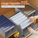 VZZNN 10 Pack Large Capacity Storage Bins Closet Organizer System, Sturdy Foldable Storage Boxes for Organizing Clothing, Sheets, Toys, Wardrobe - Closet Organizers and Storage