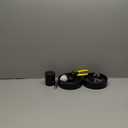 Pallet Jack/Truck Full Set with Axles, Pairs of 7" x 2" Steer Wheels & 3" x 3.75" Load Wheels with Bearings ID 20mm Poly Tread Black, Entry Exit Roller and Protective Caps, Tool Kit Included