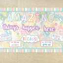 3 x Teacher Created Resources Pastel Blue Scalloped Border Trim