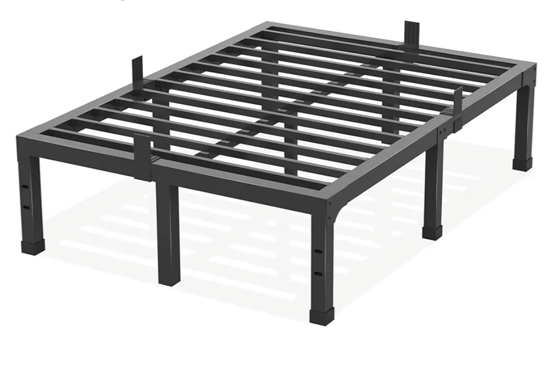 14 Inch Queen Size Bed Frame,3500 lbs Heavy Duty Metal Platform, Mattress Foundation with Steel Slat Support/No Box Spring Needed/Noise Free/Non-Slip/Easy Assembly