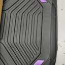 PIC AUTO Heavy Duty Rubber Floor Mats, Purple Aluminum Film Car Mats Set, Front and Rear Car Mats with Anti-Slip Backing, All Weather Protection, Trim-to-Fit for Automotive SUV, Sedan, Van, Purple