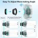 hygger Wave Maker For Aquarium, Ultra-quiet Transparent Wavemaker With Controller, Adjustable Flow Magnetic DC 24V 2850GPH Powerhead, Circulation Pump For 75-200Gallon Freshwater Coral Reef Tank