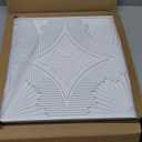 Art3d Drop Ceiling Tiles 24x24 in Argent White (12-Pack, 48 Sq.ft), 3D Wainscoting Panels Glue Up 2x2
