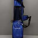MAZEL Lightweight Golf Bag for Men  Easy to Carry Golf Clubs Bag with Shoulder Strap,Pitch n Putt Golf Stand Bag for Driving Range,Par 3 and Executive Courses - Fit Up to 8 Clubs (Deep Blue)