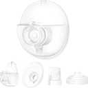 One Full Set Collector Cup Only Compatible with Momcozy M5 Breast Breast Pump Replacement Accessories, Full Breastpump Parts with 24mm Flange,Collector,Duckbill Valves,Diaphragm