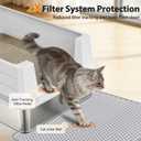 FURTIME XXXL Extra Large Stainless Steel Litter Box with Lid, Large Cat Litter Box for Big Cat, Large Metal Cat Box with High Sided, Non-Stick, Easy Cleaning, Includes Scoop and Mat