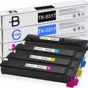MasaiMara TK5317 TK-5317 TK-5317K TK-5317C TK-5317M TK-5317Y High-Yield Toner Cartridges Compatible for Kyocera TASKalfa 408ci 508ci CS408ci CS508ci Printers (Black Cyan Magenta Yellow)