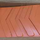 Heavy Duty Orange PU Wheel Chocks with Reflective Strips - 2-Piece M(10.8x7.75x7.5 Inch),All-Weather, Non-Slip & Portable Parking Security for Truck, RV, Trailer (2, M)