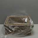 StorageWorks Wicker Storage Baskets, Large and Small Baskets, Handwoven Seagrass Basket for Organizing, Decorative Organizers with Built-in Handles, Set of 2 (15"D x 11"W x 7"H + 13"D x 9"W x 6"H)