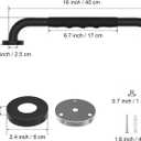 2 Pack 16 Inch Anti-Slip Shower Grab Bars w/Rubber Grip, iMomwee Stainless Steel Bathroom Wall Mount Matte Black Grab Bar Handle, Safety Balance Handrail, Handicap Elderly Senior Assist Bath Handle