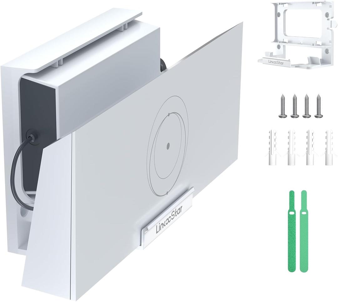 Star-Link Gen 3 Router Mount, All-in-One Star Link Standard V3 Router Wall Mounting for Starlink V3 Mesh Router & Gen3 Power Supply, Space-Saving Bracket Mount Kit- LM-3C