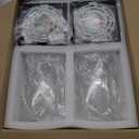 DSMJFU Hardwired Black and Gold Wall Sconces Set of Two, Sconce Wall Lighting Set of 2,Modern Glass Bathroom Wall Light, Wall Mounted Light for Bedroom Living Room Hallway (Clear)