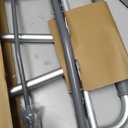 Medline Lightweight Two Button Folding Walker with 5" Wheels, Aluminum Frame Supports up to 300 lbs