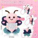 12 Pcs Funny Positive Emotional Crochet Butterfly Gifts Inspirational Motivational Gifts Crochet Animals Dolls Toys for Employee Appreciation Staff Coworker Volunteer Student Teacher