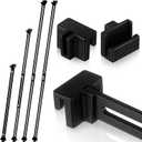 12 Pcs Metal Adjustable File Cabinet Rails Set Include 8 Hanging File Rail Clips 4 Cabinet Dividers Bars Suitable for Cabinets with Drawer Thickness Less Than 1/8 Inch(Black,18-32.5 Inch)