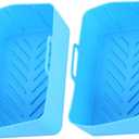 Silicone Air Fryer Pot Non-stick Reusable Baking Pan Hand Basket Air Fryer Grill Pot for Kitchen Appliances