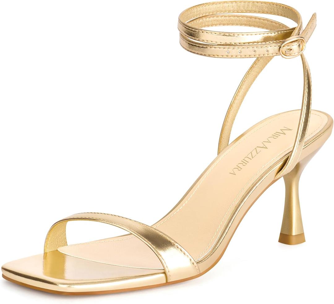 MIRAAZZURRA Strappy Kitten Heels for Women