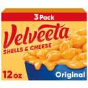 Velveeta Shells and Cheese Mac and Cheese Dinner, 3 Boxes, Original, 12 oz (EXP 03/07/27)