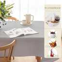 BYDOLL Table Cloth Sliver Gray 70x108 Inch Tablecloth for 8 Foot Rectangle Tables Outdoor Washable Wrinkle Free and Spillproof Polyester Tablecloth for Festival Camping Picnic Party Cover